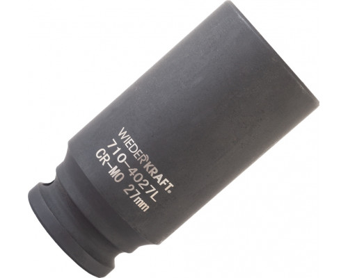 Ударная головка глубокая шестигранная 1/2" 27 мм WiederKraft WDK-710-4027L