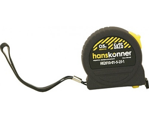 Рулетка HANSKONNER HK2010-01-5-25-1 SoftTouch с супермощным магнитом