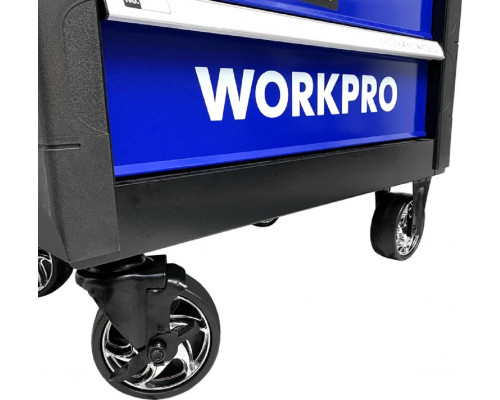 Тележка инструментальная WORKPRO WP285002B, 7 ящиков с 9 ложементами
