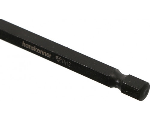 Бита для заворачивания HANSKONNER HKPH2-75-2 ph2x75мм, сталь s2, diamond powder