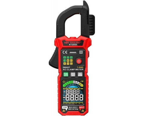 Клещи токоизмерительные цифровые КВТ КТ 205А PROLINE 90385