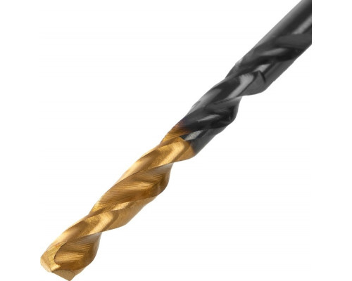 Сверло по металлу Denzel HSS-Tin, Golden Tip 4 мм, 10 шт 717209
