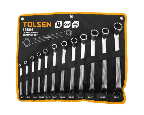 Набор накидных ключей TOLSEN TT15896, 6-32 мм, 12 предметов