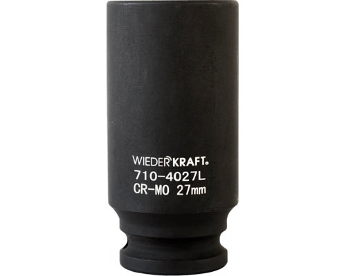 Ударная головка глубокая шестигранная 1/2" 27 мм WiederKraft WDK-710-4027L