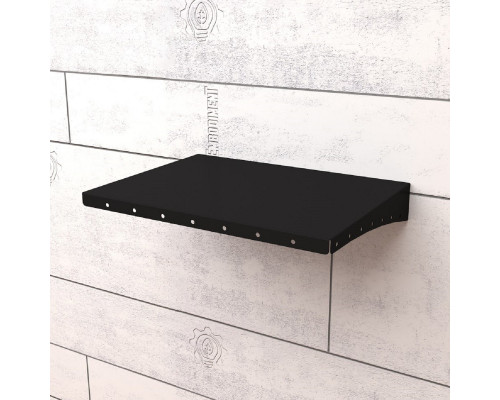 Полка настенная металлическая EMBODIMENT EMB-TB-SH-400x300-B, черная