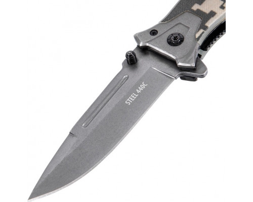 Нож Denzel 79208 складной, системы Liner-Lock, с накладкой G10