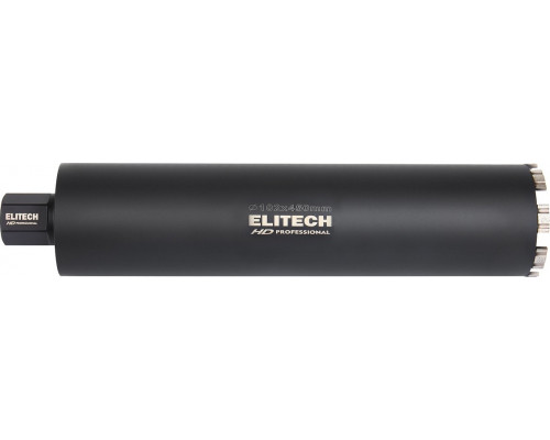 Алмазная коронка для мокрого сверления ELITECH 1110.011900 HD с охлаждением, 102х450, 1 1/4