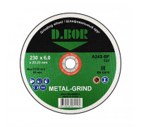 Шлифовальный круг по металлу D.BOR METAL-GRIND A24S-BF, F27, 230x6,0x22,23 D-F27-MG-230-60-22