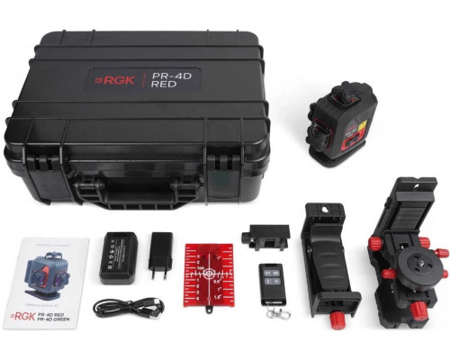 Лазерный уровень RGK PR-4D Red 756822