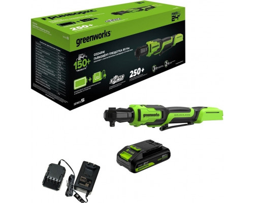 Гайковерт аккумуляторный GREENWORKS GD24RW 24V 3804007CUA