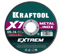 Отрезной круг по металлу KRAFTOOL X7-EXTREM 125x1.6 мм для УШМ 36257-125-1.6