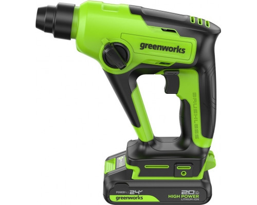 Перфоратор аккумуляторный GREENWORKS GD24SDS1 24V, АКБ 2Ач и ЗУ 3803107CUA