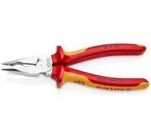 Плоскогубцы диэлектрические KNIPEX KN-0826185 остроконечные с удлиненными губками, 185 мм