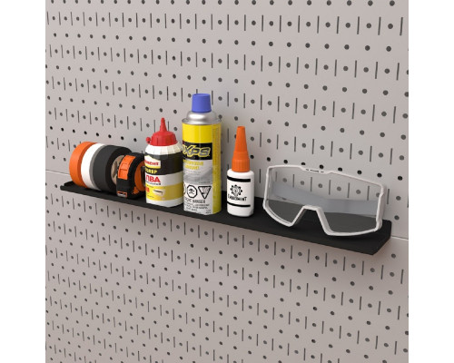Полка для хранения EMBODIMENT EMB-TB-SH-490x70-B металлическая настенная черная