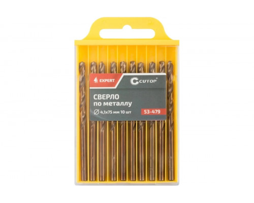 Сверло по металлу Cutop EXPERT 4,1х75 мм (10 шт) 53-479