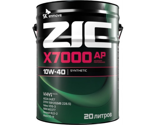 Масло моторное ZIC X7000 AP 10W40 20 л 192606