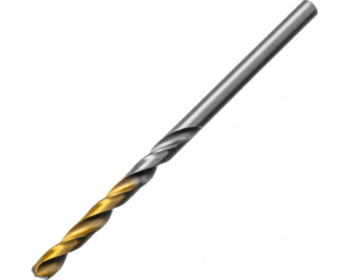 Сверло по металлу Denzel Р6М5, Golden Tip спиральное 3,5x70мм, 2шт 718227