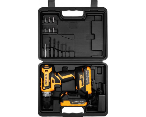 Дрель-шуруповерт аккумуляторная DEKO Banger 20V ONE 13 пр. в кейсе, 2x3.0Ач 083-1109