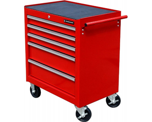 Тележка инструментальная СТАНКОИМПОРТ BTD-271051CIS red на колесах, красный, 5 ящиков