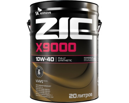 Масло моторное ZIC X9000 10W40 20 л 191200