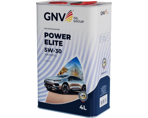 Масло моторное GNV Power Elite 5W30 Synthetic 4 л (металл. канистра) GPE1M12080018230530004