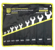 Набор рожковых ключей BERGER BG1095 6-32 мм, 9 пр. в матерчатом чехле