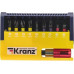 Набор бит Kranz KR-92-0466 с магнитным держателем, пластиковый кейс, 10 шт.