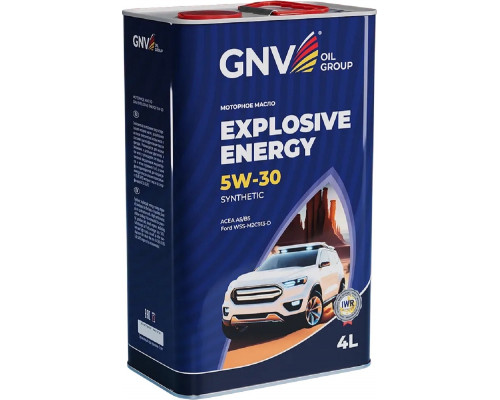 Масло моторное GNV Explosive Energy 5W30 Synthetic 4 л (металл. канистра) GEE1M10453040120530004