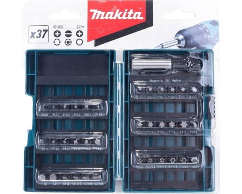 Набор бит и насадок MAKITA MAKPAC 37 предметов B-28606 B-28606