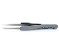 Пинцет KNIPEX KN-922110ESD гладкие прямые острые губки, антимагнитный