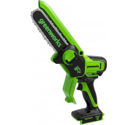 Пила цепная аккумуляторная GREENWORKS GD24CSMNX 24V, мини, 15см, б/щ, АКБ 2Ач и ЗУ 2008707UA