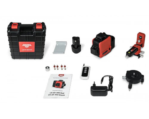 Лазерный уровень AMO LN 3D-360 Red 750165