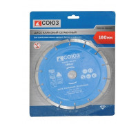 Алмазный диск для резки бетона СОЮЗ 180х22,2 сегментный 9020-04-180x22C