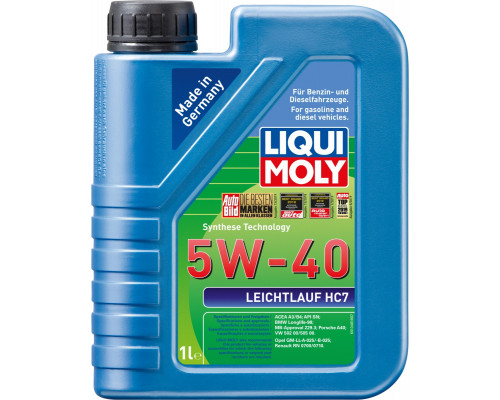 Масло моторное LIQUI MOLY SAE 5W40 Leichtlauf HC 7 1 л 1346/2308 2308