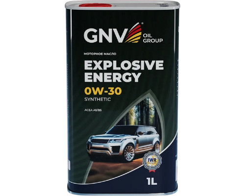 Масло моторное GNV Explosive Energy 0W30 Synthetic 1 л (металл. канистра) GEE1M10453040120030001
