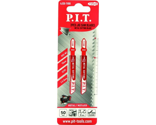 Пилки по металлу P.I.T. T118B для лобзика 50мм AJSB-T118B