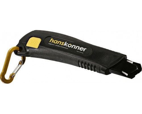 Нож строительный HANSKONNER HK1076-08-04 18 мм с быстрой разблокировкой, лезвие SK2 1.0 мм