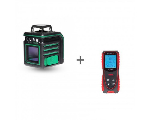 Лазерный нивелир ADA CUBE 360 GREEN BASIC EDITION + дальномер ADA Cosmo 50