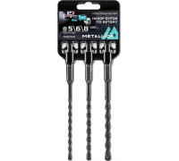 Набор буров SDS-plus METALLICA Optima HBS2-3P по бетону 5, 6, 8х160/100 мм, 3 шт 906392