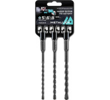 Набор буров SDS-plus METALLICA Optima HBS2-3P по бетону 5, 6, 8х160/100 мм, 3 шт 906392