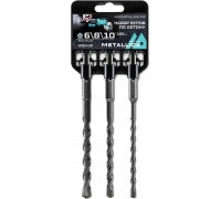 Набор буров SDS-plus METALLICA Optima HBS3-3P по бетону 6, 8, 10х160/100 мм, 3 шт 906408