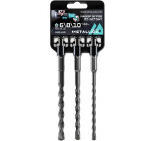 Набор буров SDS-plus METALLICA Optima HBS3-3P по бетону 6, 8, 10х160/100 мм, 3 шт 906408