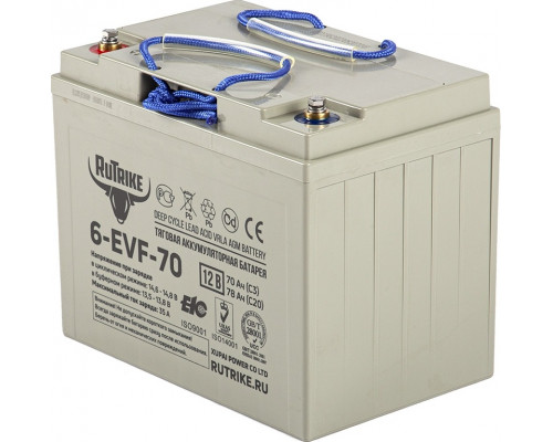 Аккумулятор RUTRIKE 12V 70 Ач тяговый 6-EVF-70