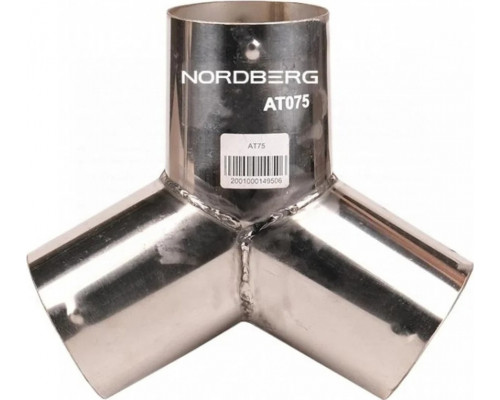Переходник Y-образный металлический NORDBERG AT75 для шланга D=75мм