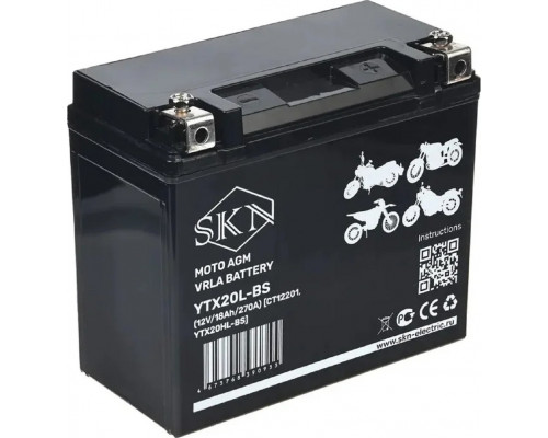 Аккумулятор SKN YTX20L-BS 12V/18Ah/270A для мототехники
