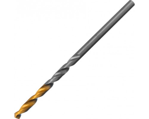 Сверло по металлу Denzel Р6М5, Golden Tip спиральное 2,5x57мм, 2шт 718224