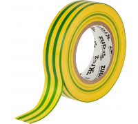 Изолента Kranz KR-09-2207 ПВХ 19 мм х25 м, желто-зеленая