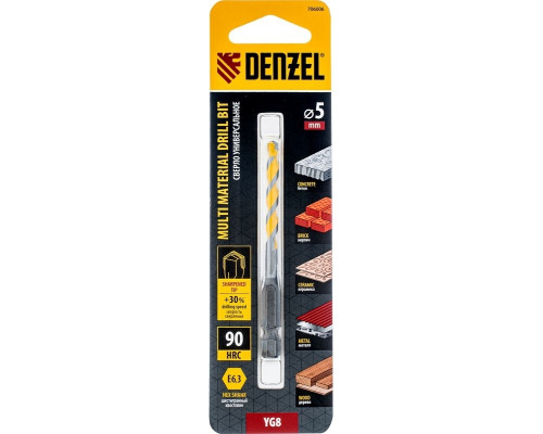 Сверло универсальное Denzel Multi cut 5мм 706006