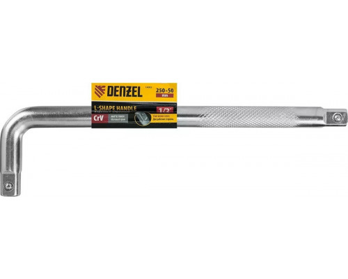 Вороток Denzel 14063 Г-образный, 250х50 мм, квадрат 1/2", CrV, матовый