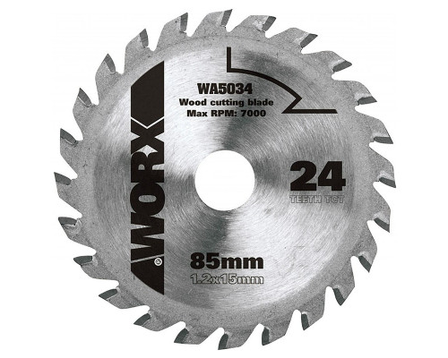 Пильный диск универсальный Worx WA5034 24Т 85х1,2х15 мм ТСТ WA5034